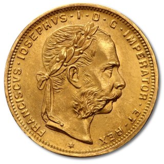 8 Florenów 20 Franków Austria Złota Moneta | Nowe Bicie