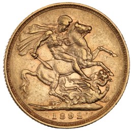 Suweren Królowa Wiktoria Jubileusz Złota Moneta | 1887 - 1893