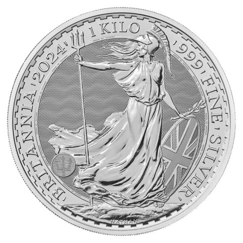 1 Kilogram Britannia Karol III Srebrna Moneta | 2024