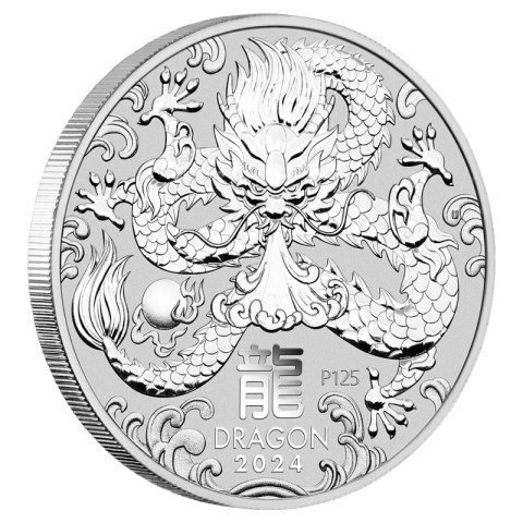 1 kg srebrna moneta Lunar III Rok Smoka 2024 w kapslu ochronnym – Perth Mint 1 kg srebrna moneta Lunar III Rok Smoka 2024 w kapslu ochronnym – Perth Mint