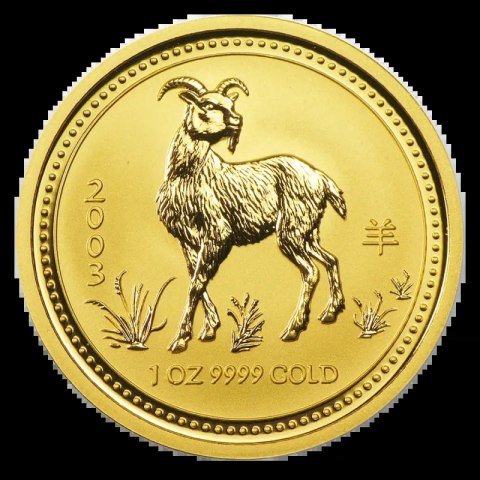 1 Uncja Lunar I Rok Kozy Złota Moneta | 2003 1 Uncja Lunar I Rok Kozy Złota Moneta | 2003