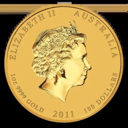 1 Uncja Lunar II Rok Królika Złota Moneta | 2011