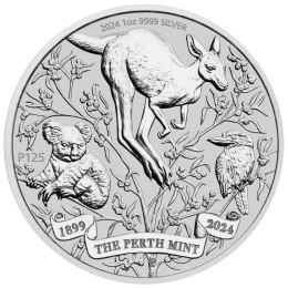 1 Uncja Perth Mint 125 Rocznica Srebrna Moneta | 2024