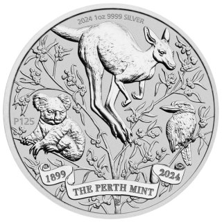 1 Uncja Perth Mint 125 Rocznica Srebrna Moneta | 2024