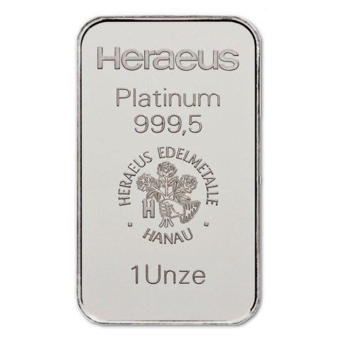 1 oz sztabka platyny 999.5 w opakowaniu ochronnym – widok z góry 1 oz sztabka platyny 999.5 w opakowaniu ochronnym – widok z góry