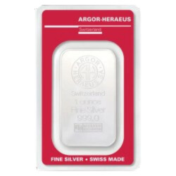 Argor-Heraeus 1 oz srebrna sztabka - czyste srebro 999,9/1000