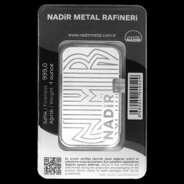 1 Uncja Srebrna Sztabka | Nadir Metal Rafineri