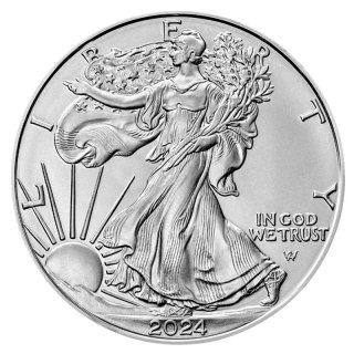 1 oz Amerykański Orzeł Srebrna Moneta | 2024