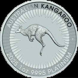 1 oz Australijski Kangur Platynowa Moneta 2025 – przód z wizerunkiem Króla Karola III