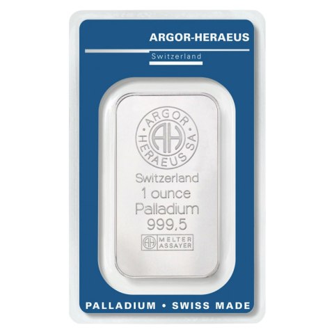 1 oz Sztabka Palladu | Argor Heraeus