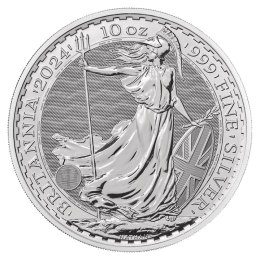 10 oz Britannia Karol III Srebrna Moneta | 2024