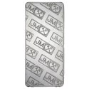 10 oz Platynowa Sztabka Johnson Matthey – przód z logo i próbą 999,9