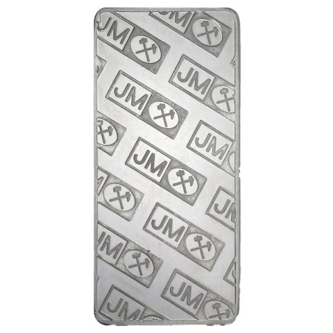 10 oz Platynowa Sztabka Johnson Matthey – przód z logo i próbą 999,9 10 oz Platynowa Sztabka Johnson Matthey – przód z logo i próbą 999,9