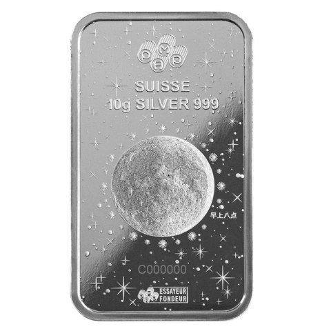 10g srebrna sztabka PAMP Lunar Legends Azure Smok 2024 w blistrze – motyw smoka na tle chmur 10g srebrna sztabka PAMP Lunar Legends Azure Smok 2024 w blistrze – motyw smoka na tle chmur