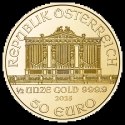 1/2 oz Filharmonicy Wiedeńscy Złota Moneta 2025 - złoto próby .9999 - inwestycja i kolekcja