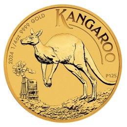 1/4 Uncji Australijski Kangur Złota Moneta | 2024