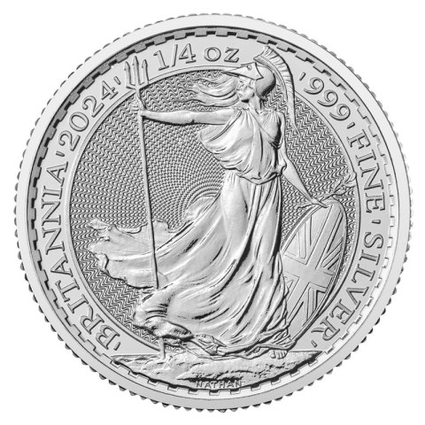 1/4 oz Britannia Karol III Srebrna Moneta | 2024 1/4 oz Britannia Karol III Srebrna Moneta | 2024