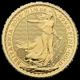 Złota moneta 1/4 oz Britannia Karol III 2025 - inwestycyjna moneta bulionowa