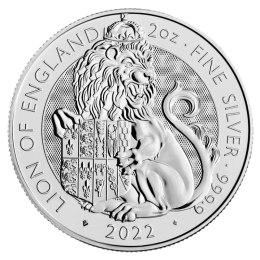 2 oz Tudor Beasts The Lion of England Srebrna Moneta | 2022