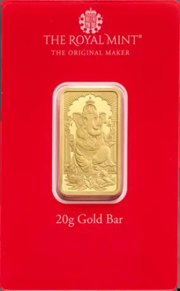 20g Ganesh Sztabka Złota Royal Mint w blistrze – inwestycyjna sztabka złota