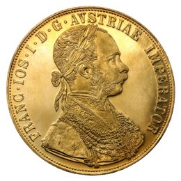4 Dukaty Czworak Austria Złota Moneta | Nowe Bicie | Uszkodzona