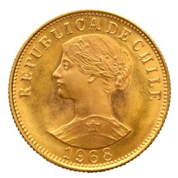 50 Peso Chile Liberty Złota Moneta | 1926-1980