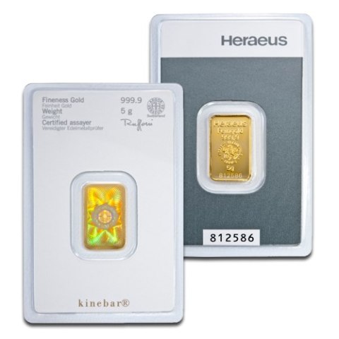 5g Złota Sztabka | Kinebar® | Heraeus