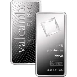 Platynowa sztabka inwestycyjna 1 kilogram Valcambi Szwajcaria