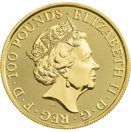 1 oz złota moneta Biały Lew Mortimerów 2020 z serii Queen’s Beasts