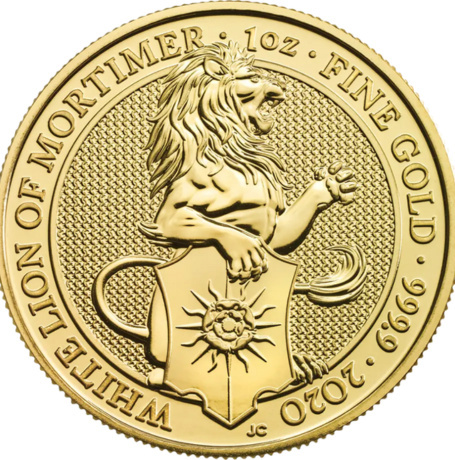 1 oz złota moneta Biały Lew Mortimerów 2020 z serii Queen’s Beasts 1 oz złota moneta Biały Lew Mortimerów 2020 z serii Queen’s Beasts