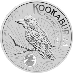 1 Uncja Kookaburra Srebrna Moneta 2025 zapakowana w kapsel ochronny z oferty Mennicy GoldInvest24