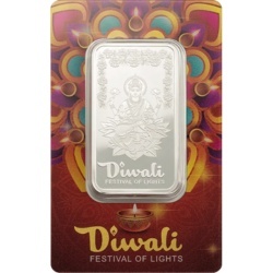1 oz Diwali Lakshmi & Rangoli Srebrna Sztabka | PAMP