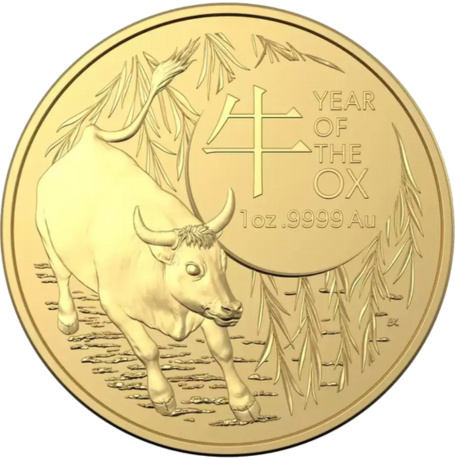 Złota moneta 1 oz Rok Bawoła 2021 z serii Lunar III Złota moneta 1 oz Rok Bawoła 2021 z serii Lunar III