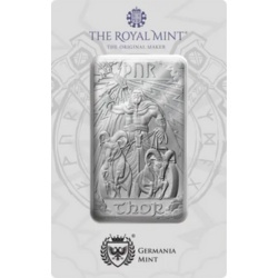 10 oz Thor srebrna sztabka Royal Mint w blistrze – inwestycyjna sztabka z czystego srebra 999,9 z wizerunkiem Thora 10 oz Thor srebrna sztabka Royal Mint w blistrze – inwestycyjna sztabka z czystego srebra 999,9 z wizerunkiem Thora