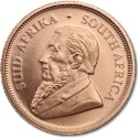 1/10 oz Złoty Krugerrand mieszane roczniki – awers w kapslu ochronnym