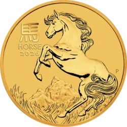1/2 oz złota moneta Lunar III Rok Konia 2026