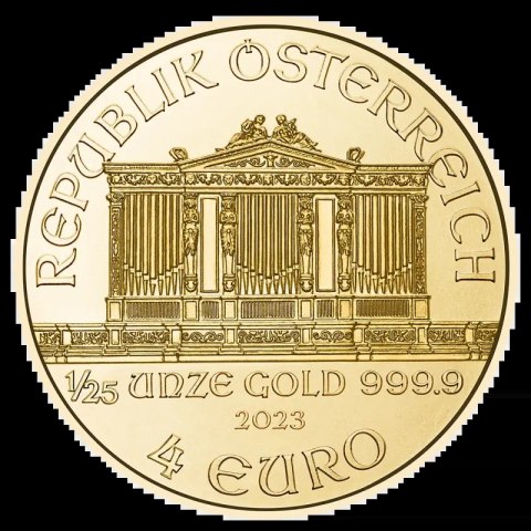 1/25 Uncji Filharmonicy Wiedeńscy Złota Moneta | Mieszane Roczniki