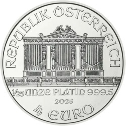 1/25 oz Filharmonicy Wiedeńscy Platynowa Moneta | 2025