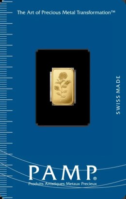 1 g Złota Sztabka Róża – PAMP Suisse, blister CertiPack z certyfikatem, złoto inwestycyjne