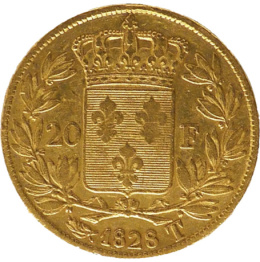 Złota moneta 20 Franków Francja Charles X 1824–1830