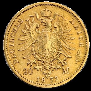 20 Marek Król Saksonii Jan Złota Moneta | 1872 - 1873