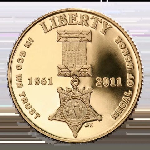 5 Dolarów Medal Honoru Złota Moneta | 2011 5 Dolarów Medal Honoru Złota Moneta | 2011