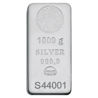 1 Kilo Srebrna Sztabka | Nadir Metal Rafineri