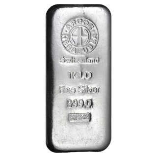 1 Kilogram Srebrna Sztabka | Argor-Heraeus