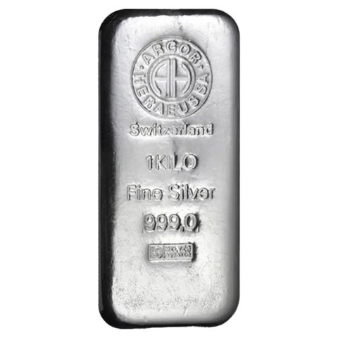 1 Kilogram Srebrna Sztabka | Argor-Heraeus