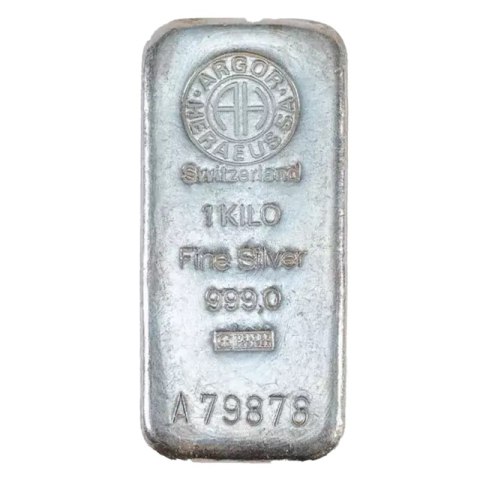 1 Kilogram Srebrna Sztabka | Argor-Heraeus