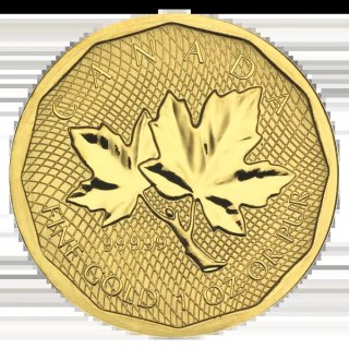 1 Uncja .99999 Liść Klonowy Złota Moneta