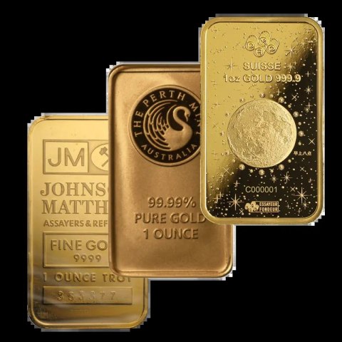 1 oz Różni Producenci Złota Sztabka LBMA - Uszkodzona