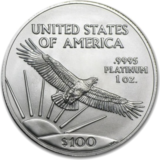 1 oz Amerykański Orzeł Platynowa Moneta Mieszane Roczniki