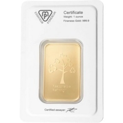1 oz złota sztabka Metalor próba 999,9 w oryginalnym blistrze